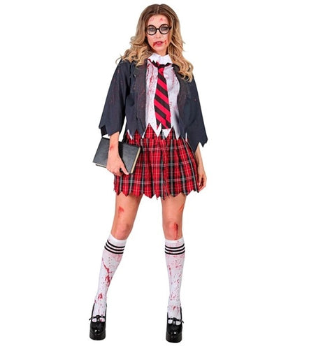 E-Carnavalskleding.nl Zombie schoolmeisje kostuum Emma dames