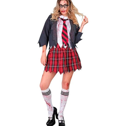 E-Carnavalskleding.nl Zombie schoolmeisje kostuum Emma dames