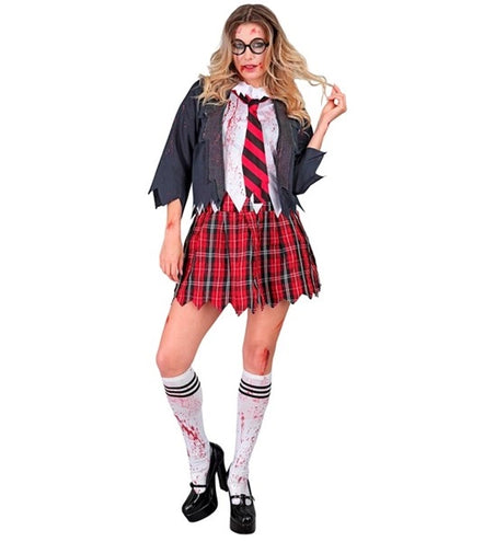 E-Carnavalskleding.nl Zombie schoolmeisje kostuum Emma dames