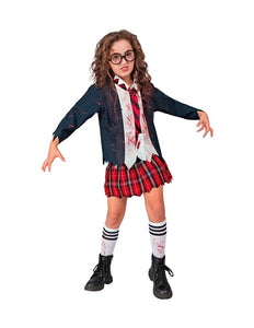 E-Carnavalskleding.nl Zombie schoolmeisje kostuum Emma kinderen