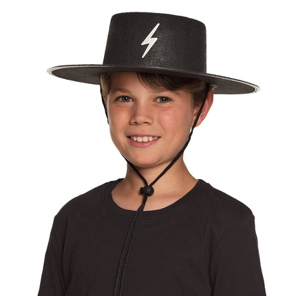 E-Carnavalskleding.nl Zorro hoed kind Bandiet