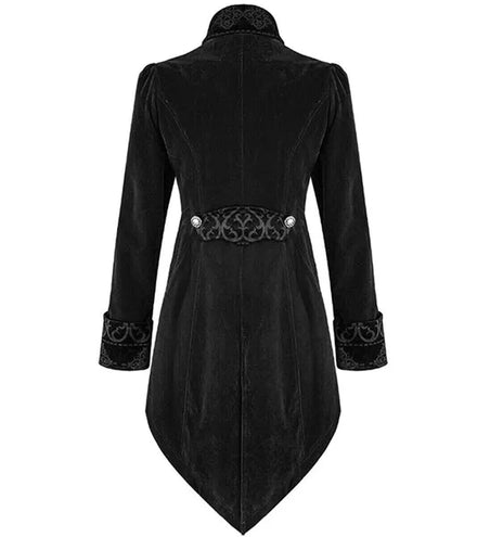 E-Carnavalskleding.nl Zwart fluwelen gothic jas dame Vera