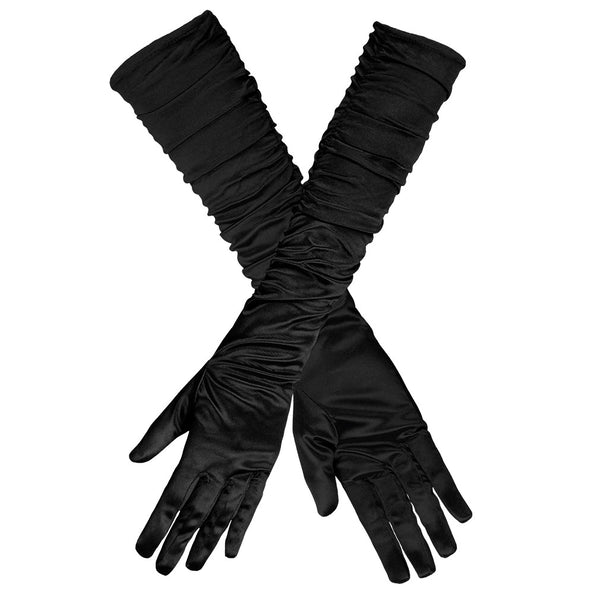E-Carnavalskleding.nl Zwarte handschoenen elleboog Hollywood
