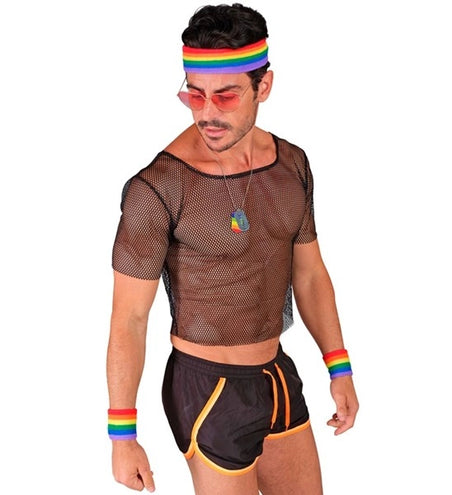 E-Carnavalskleding.nl Zweetband set regenboog Lynn