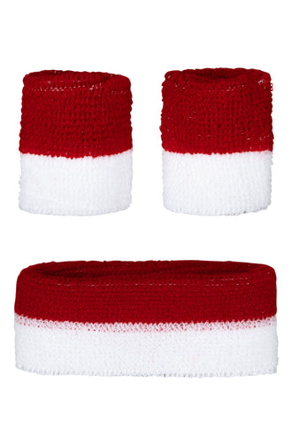 E-Carnavalskleding.nl Zweetbandjes set rood wit