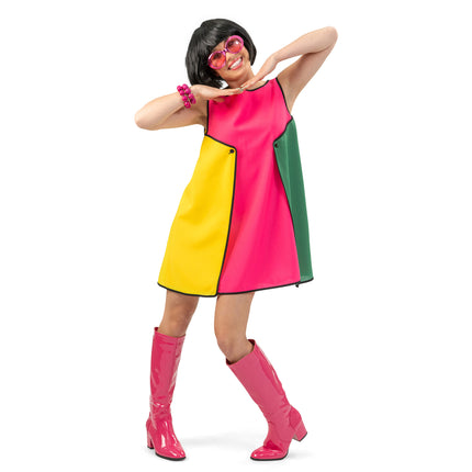 Funny Fashion 50's jurkje Color block
