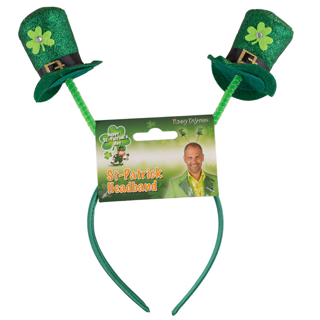 Funny Fashion Diadeem met mini hoedjes St. Patrick's Day