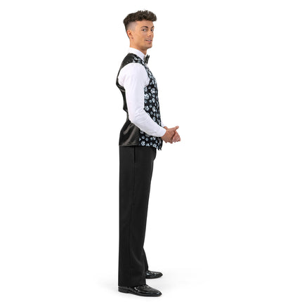 Funny Fashion Gilet dobbelstenen zwart/wit