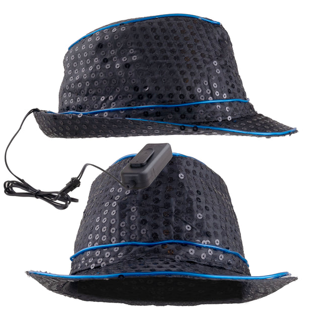 Funny Fashion Glitterhoed pailleten met licht groen