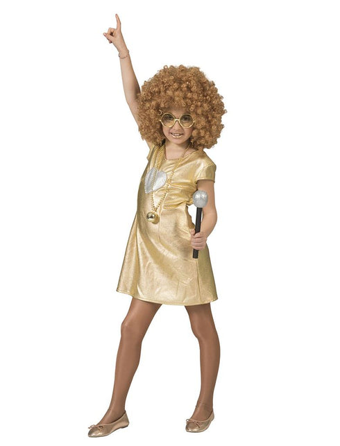 Funny Fashion Gouden jurkje Tess meiden