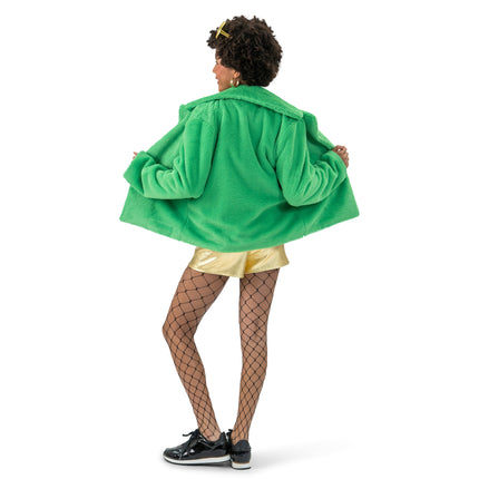 Funny Fashion Groene bontjas fluffy