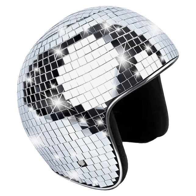 Funny Fashion Helm met spiegeltjes Disco bal