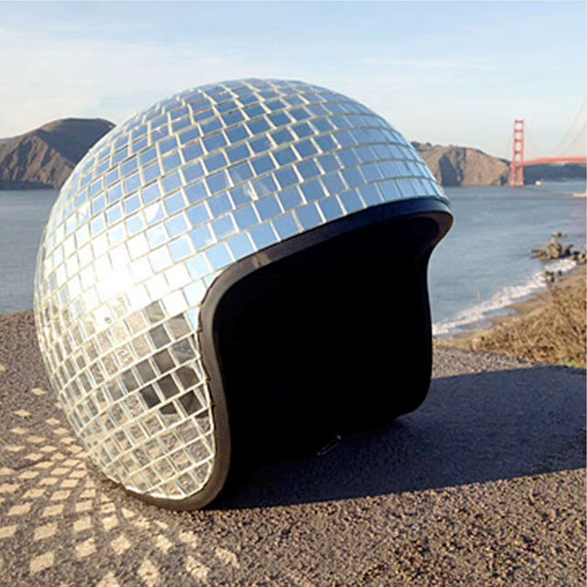 Funny Fashion Helm met spiegeltjes Disco bal