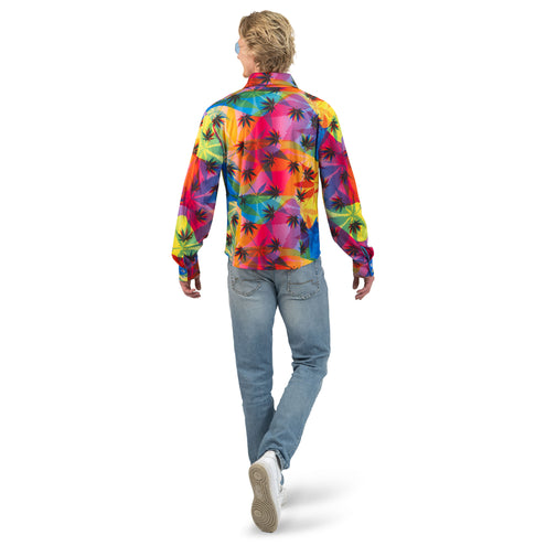 Funny Fashion Hippie shirt wiet bladeren heren