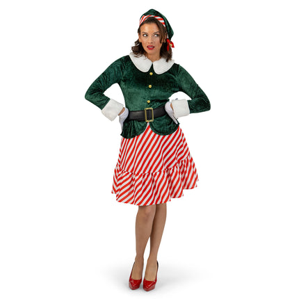 Funny Fashion Kerstman Elf hulpje jurk dames