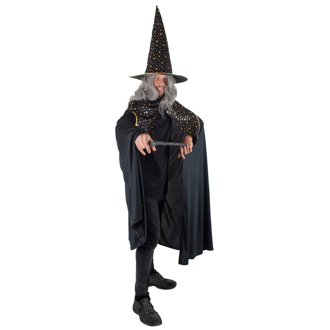 Funny Fashion Magiër cape tovenaar met sterren