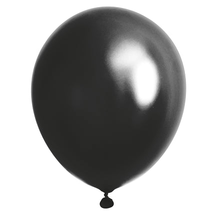 Funny Fashion Metallic zwarte ballonnen 40st