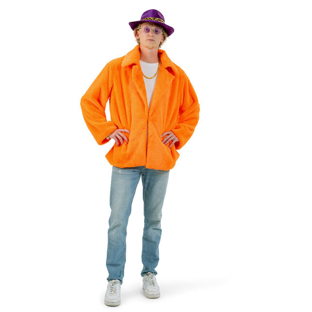 Funny Fashion Oranje bontjas fluffy