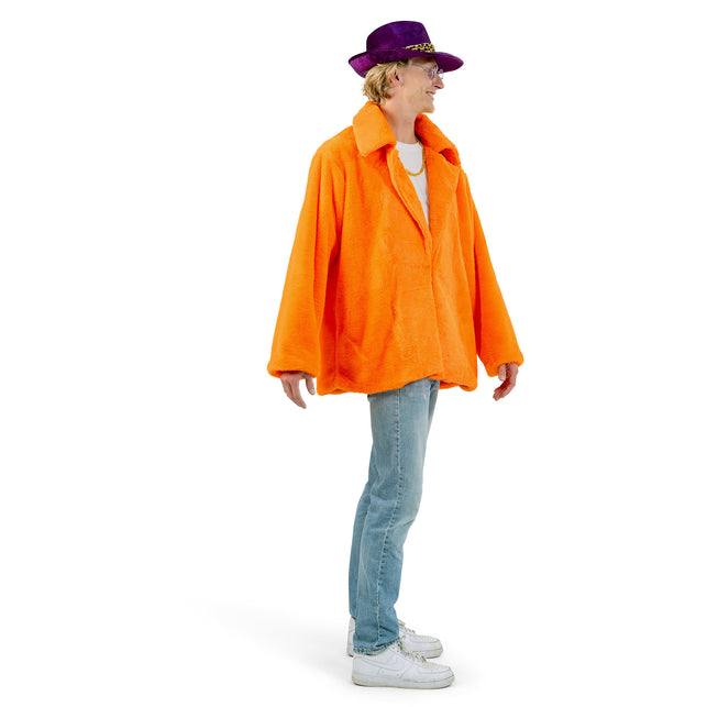 Funny Fashion Oranje bontjas fluffy