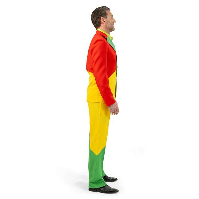 Funny Fashion Pak rood, geel, groen carnaval heren