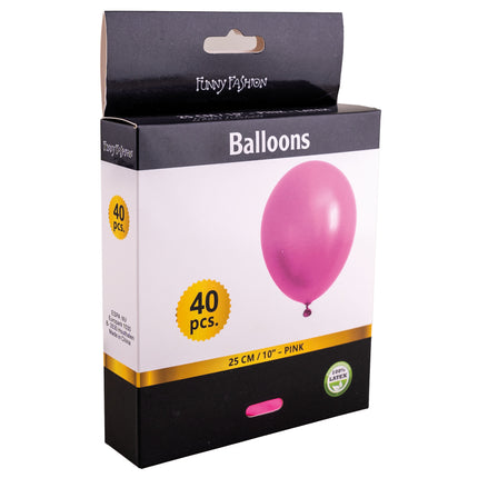 Funny Fashion Roze latex ballonnen 40st