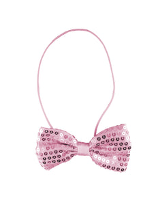 Funny Fashion Roze strikje met pailletten