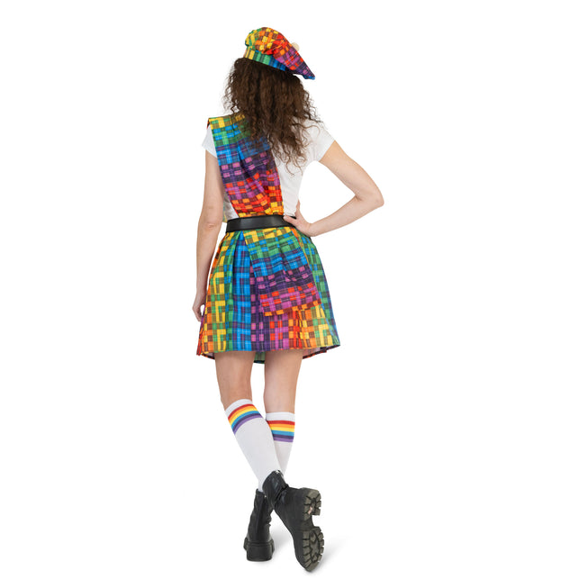 Funny Fashion Schotse kilt regenboog