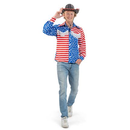 Funny Fashion Shirt Amerika vlag heren