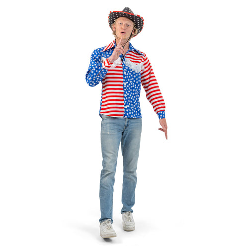 Funny Fashion Shirt Amerika vlag heren