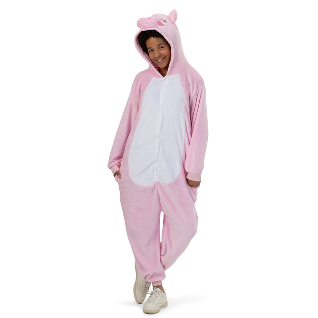 Funny Fashion Varkens pak onesie volwassenen Piggie