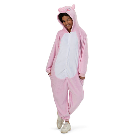 Funny Fashion Varkens pak onesie volwassenen Piggie