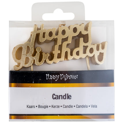 Funny Fashion Verjaardagskaars Happy Birthday 5 kleuren