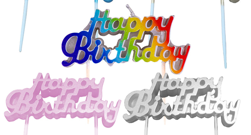 Funny Fashion Verjaardagskaars Happy Birthday 5 kleuren