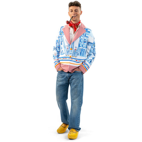 Funny Fashion Volendamse jas Delfts blauw heren