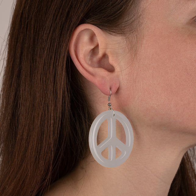 Funny Fashion Witte hippie oorbellen