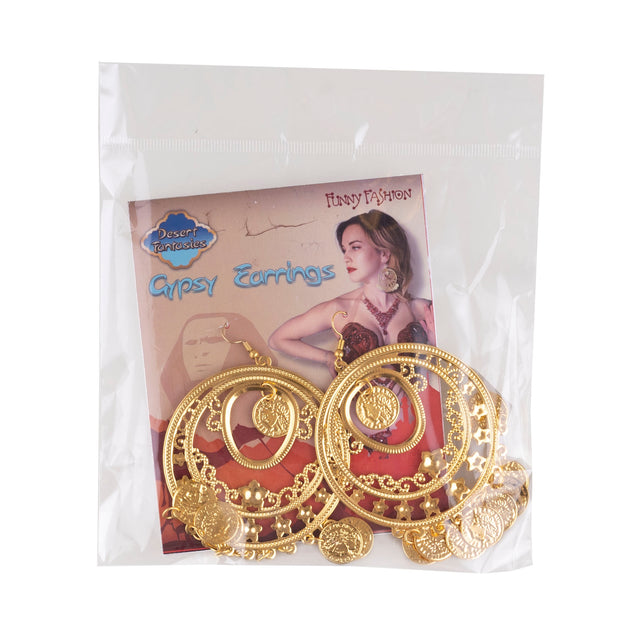 Funny Fashion Zigeuner oorbellen goud