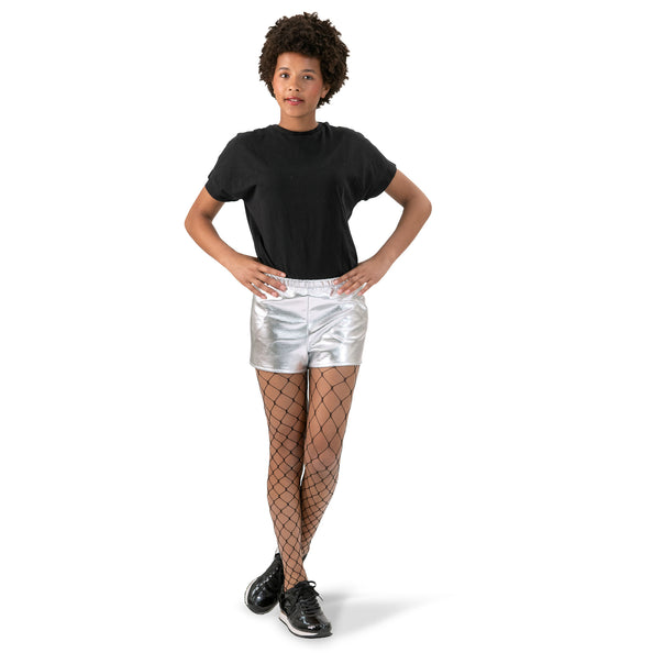 Funny Fashion Zilveren korte broek hotpants dames