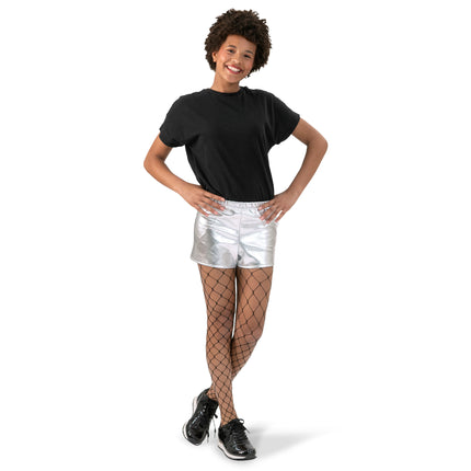 Funny Fashion Zilveren korte broek hotpants dames