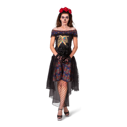 Funny Fashion Zombie zwarte bruid  Naomi