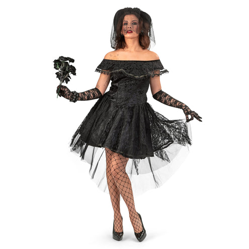 Funny Fashion Zwarte weduwe pak dames