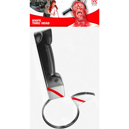 Mes door hoofd hoofdband in verpakking met beide meshelften en dunne haarbeugel