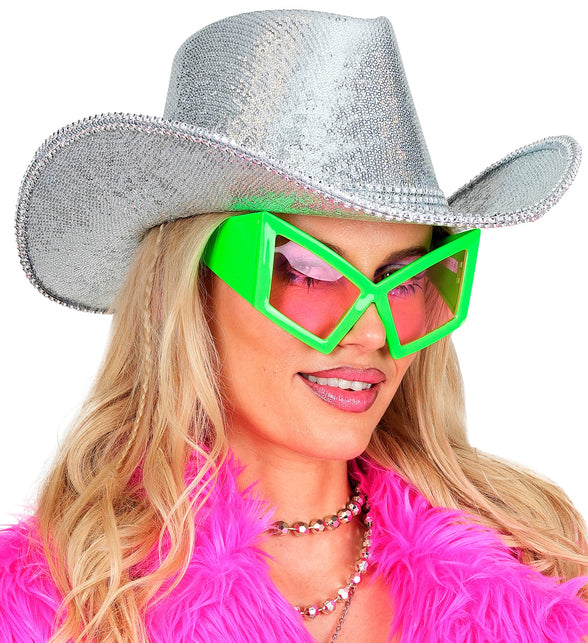 Bril oversized neon groen sfeerbeeld – brillen