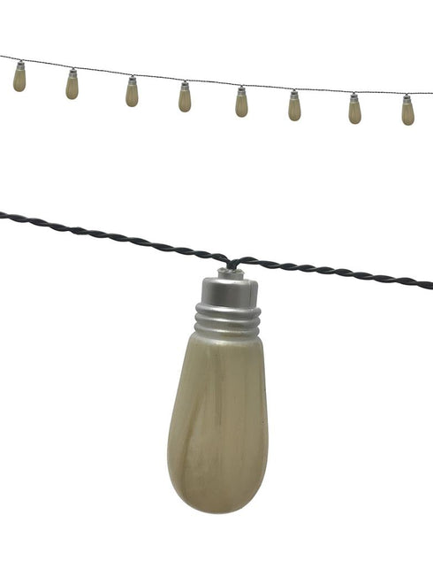 Opgehangen lichtslinger Halloween met bengelende peerlampjes voor griezelige sfeerverlichting