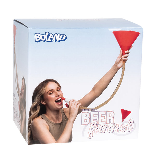 Party biertrechter van Boland in de verpakking met rode trechter en slang