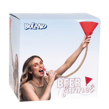 Party biertrechter van Boland in de verpakking met rode trechter en slang