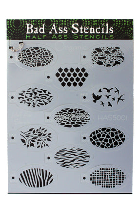 PartyXplosion Bad Ass HALF ASS Schmink sjabloon ORGANIC