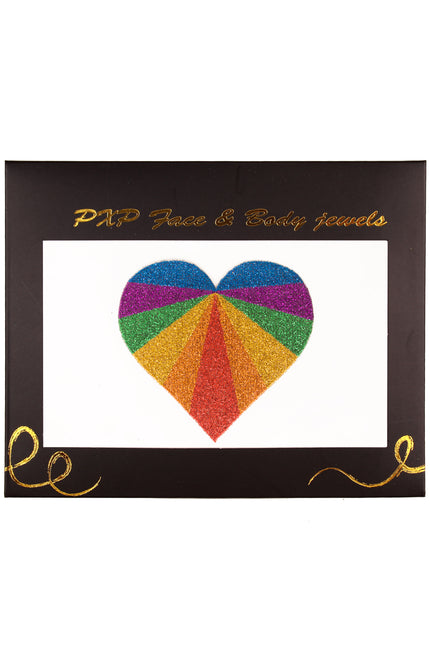 PXP Professional Colours PXP Lichaams- & Gezichtsjuweel Regenboog hart