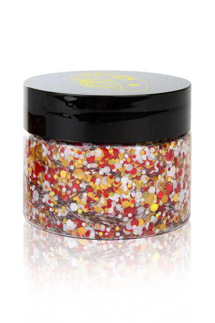 PXP Professional Colours PXP Pressed chunky glitter creme groot rood wit geel 40 ml