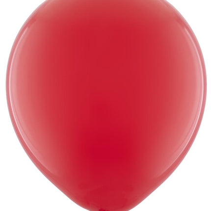 Rode latexballon van 18 inch uit de set rood geel groen, effen en glanzend