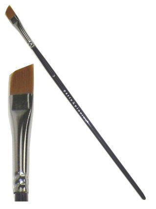Schuin schminkpenseel PXP nr 2 van 8 mm, detail van de afgesneden penseelpunt